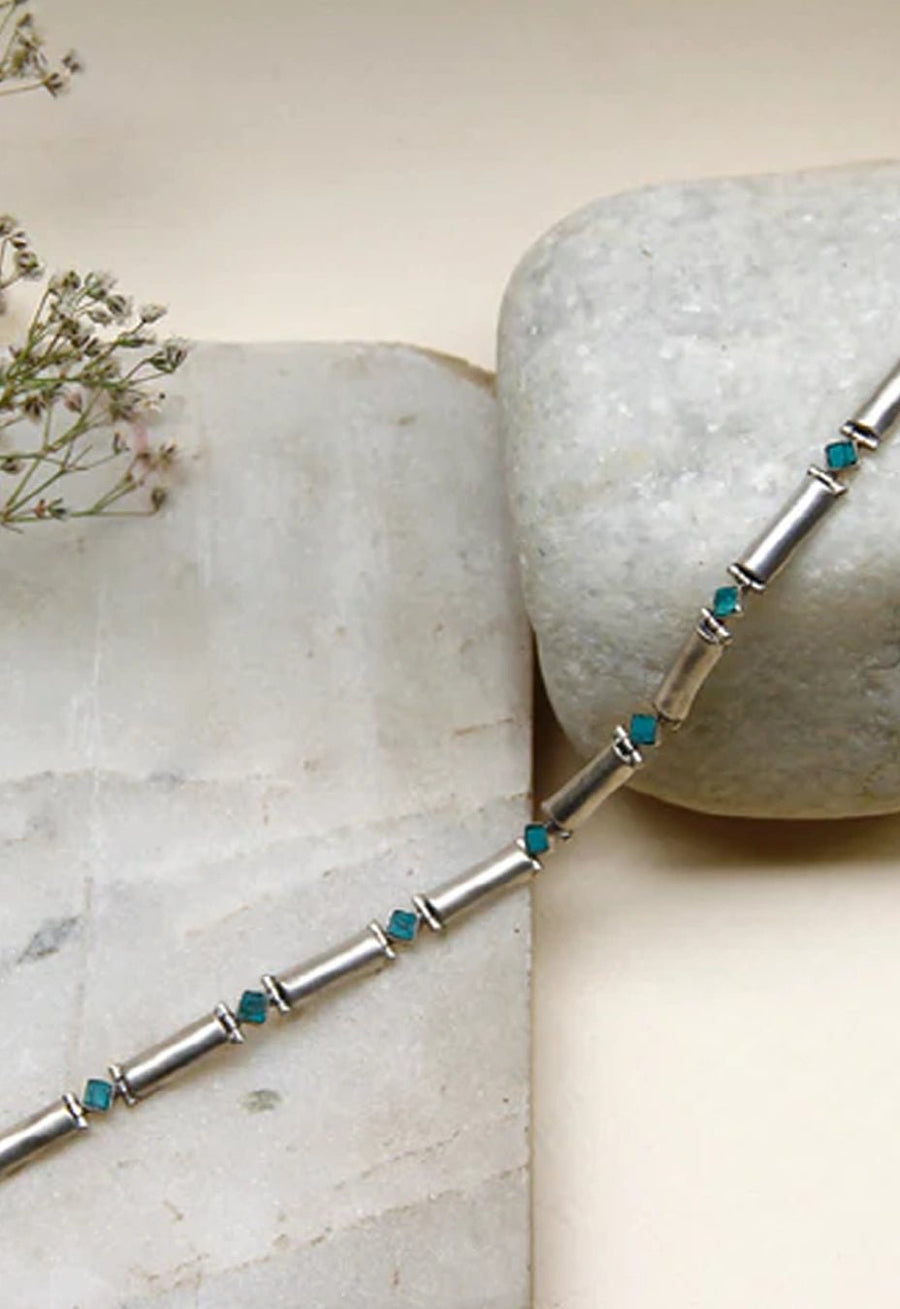 Radiate Choker in 925 sterling silver, worn by a model – neck pieces, Bhavya Ramesh