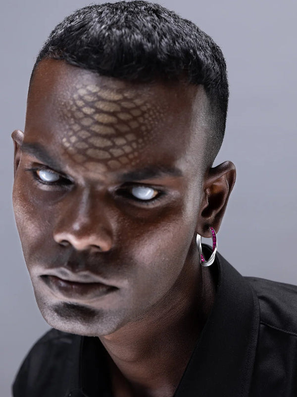 Astika Earring in 925 sterling silver, worn by a model – earrings, Bhavya Ramesh