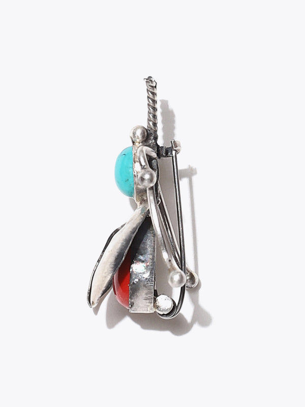 Bug Brooch in 925 sterling silver, product photo on black – brooch, Bhavya Ramesh