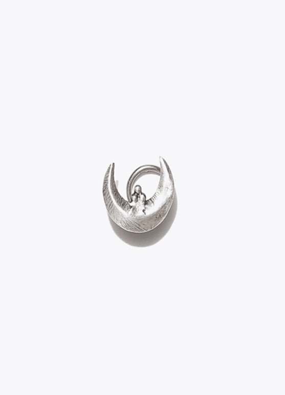 Chand Sitara Nose Pin in 925 sterling silver, product photo on black – nose pin, Bhavya Ramesh