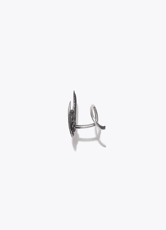 Chand Sitara Nose Pin in 925 sterling silver, product photo on black – nose pin, Bhavya Ramesh