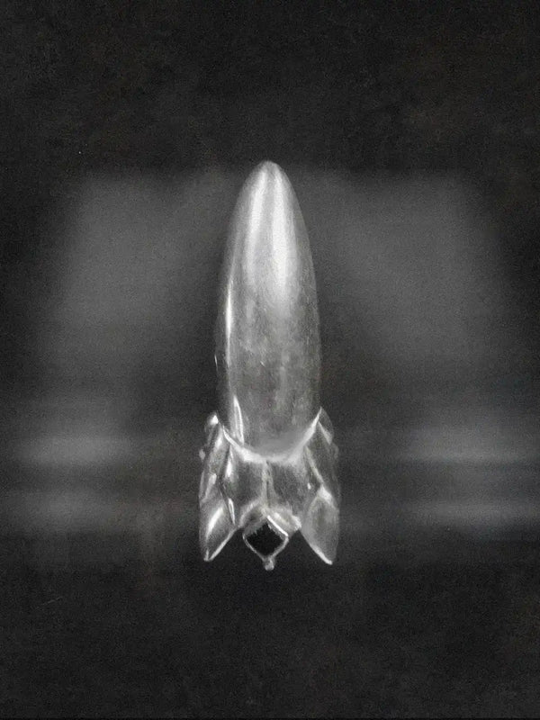 Devil Dagger Nail Ring in 925 sterling silver, product photo on black – nail rings, Bhavya Ramesh