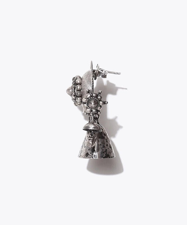 Higher Dimension Earrings in 925 sterling silver, product photo on black – earrings, Bhavya Ramesh