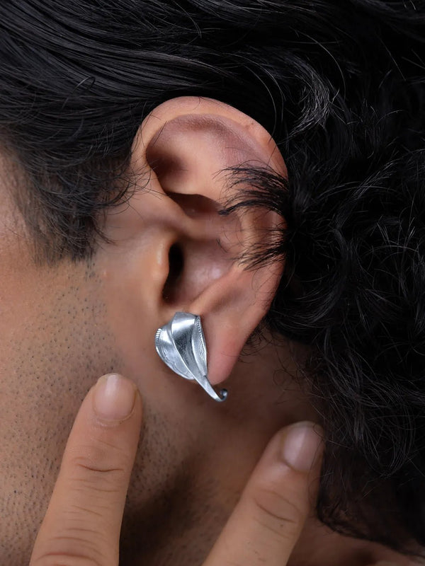 Kadru Earring in 925 sterling silver, worn by a model – earrings, Bhavya Ramesh