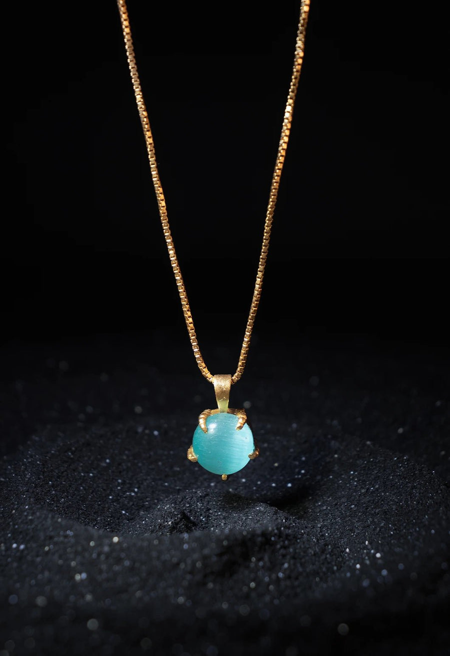 Kalinda Neckpiece in 18-carat gold plating on sterling silver, product photo on black – neck pieces, Bhavya Ramesh