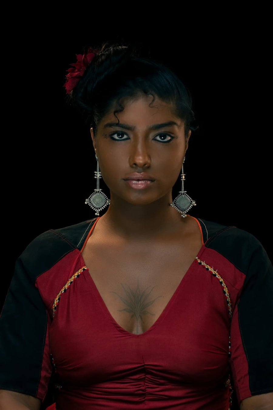 Kite Earrings in 925 sterling silver, worn by a model – earrings, Bhavya Ramesh