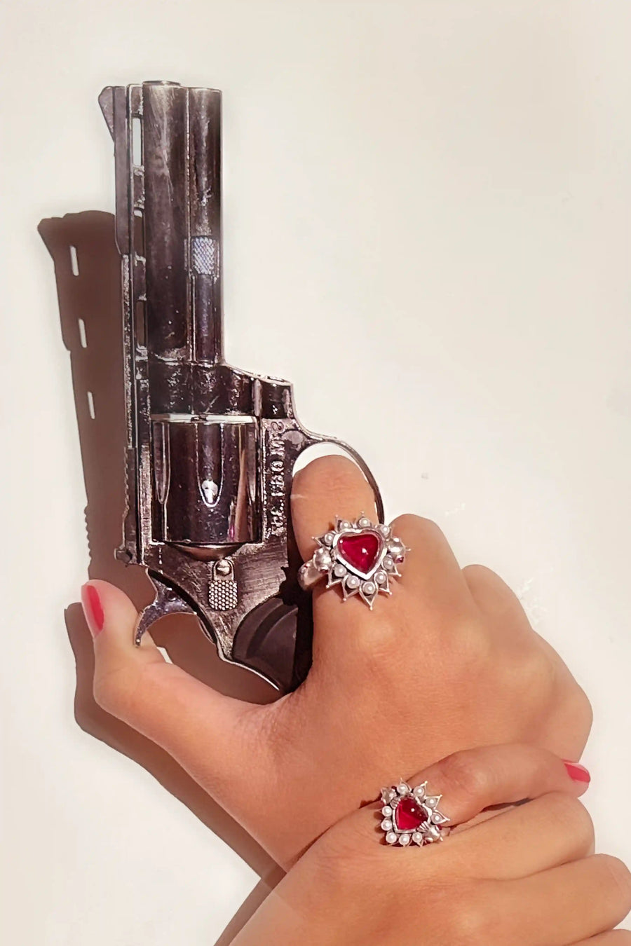 Lovelocked Ring in 925 sterling silver, worn by a model – rings, Bhavya Ramesh