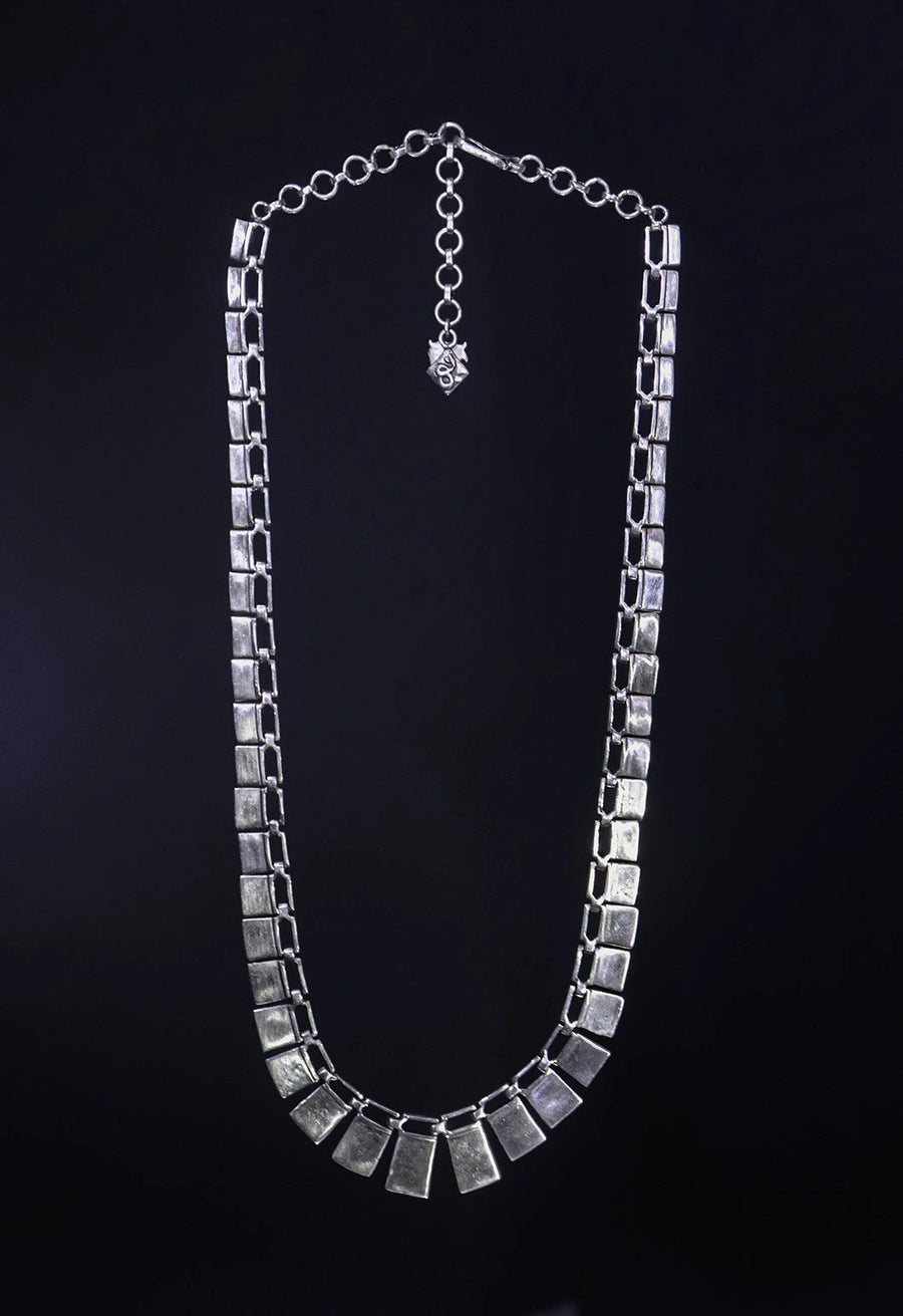 LustreLine in 925 sterling silver, product photo on black – neck pieces, Bhavya Ramesh