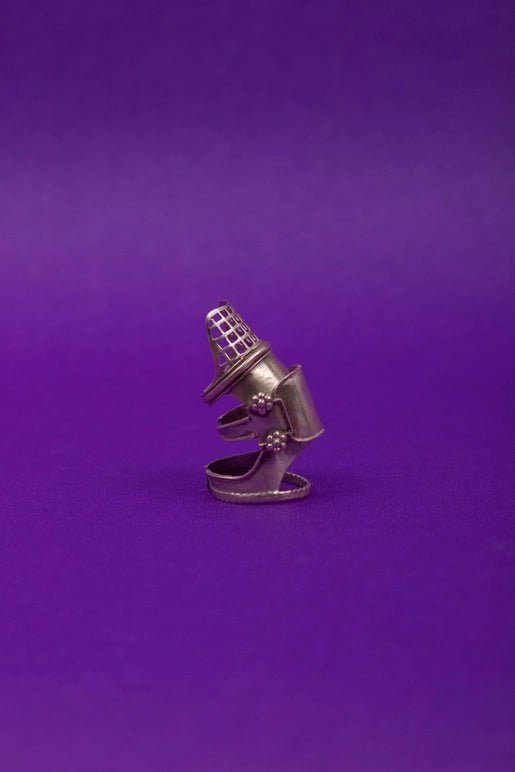 Shining Armour in 925 sterling silver, product photo on black – rings, Bhavya Ramesh
