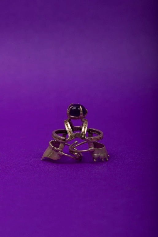 Vodoo in 925 sterling silver, product photo on black – rings, Bhavya Ramesh
