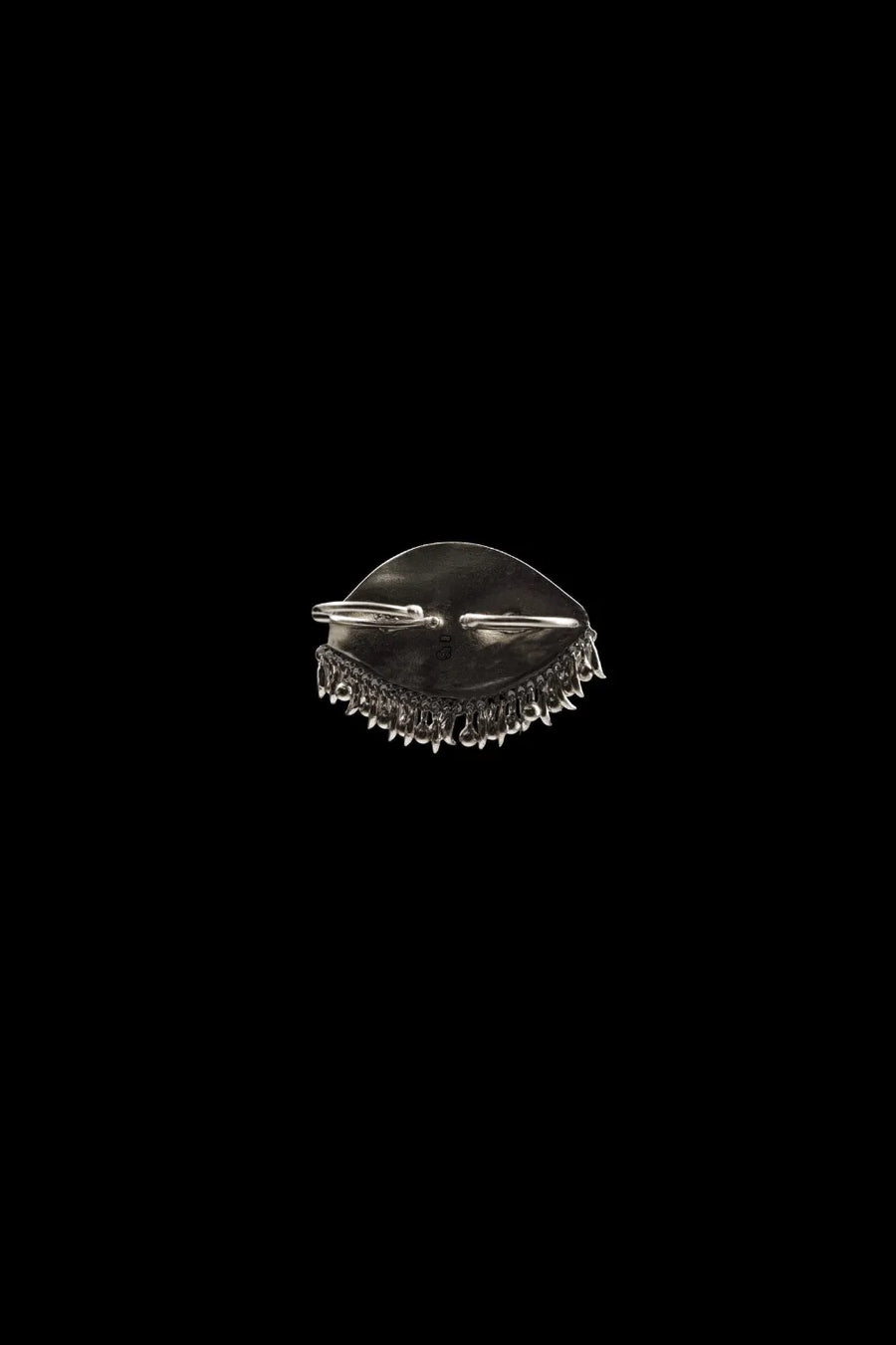 Gaze Ring in sterling silver, product photo on black – rings, Bhavya Ramesh