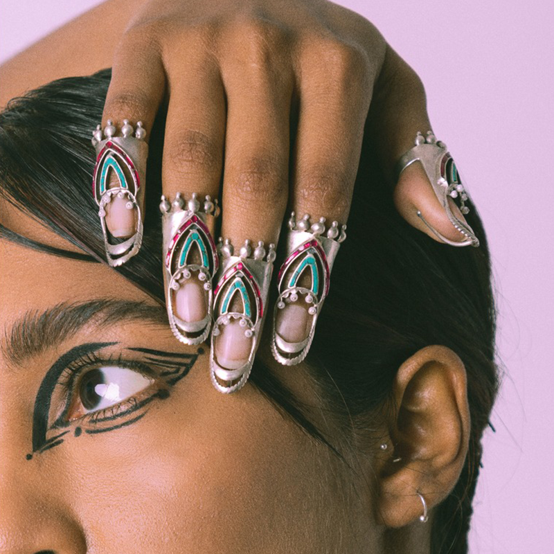 Buy Sterling Silver Nail Rings | Bhavya Ramesh
