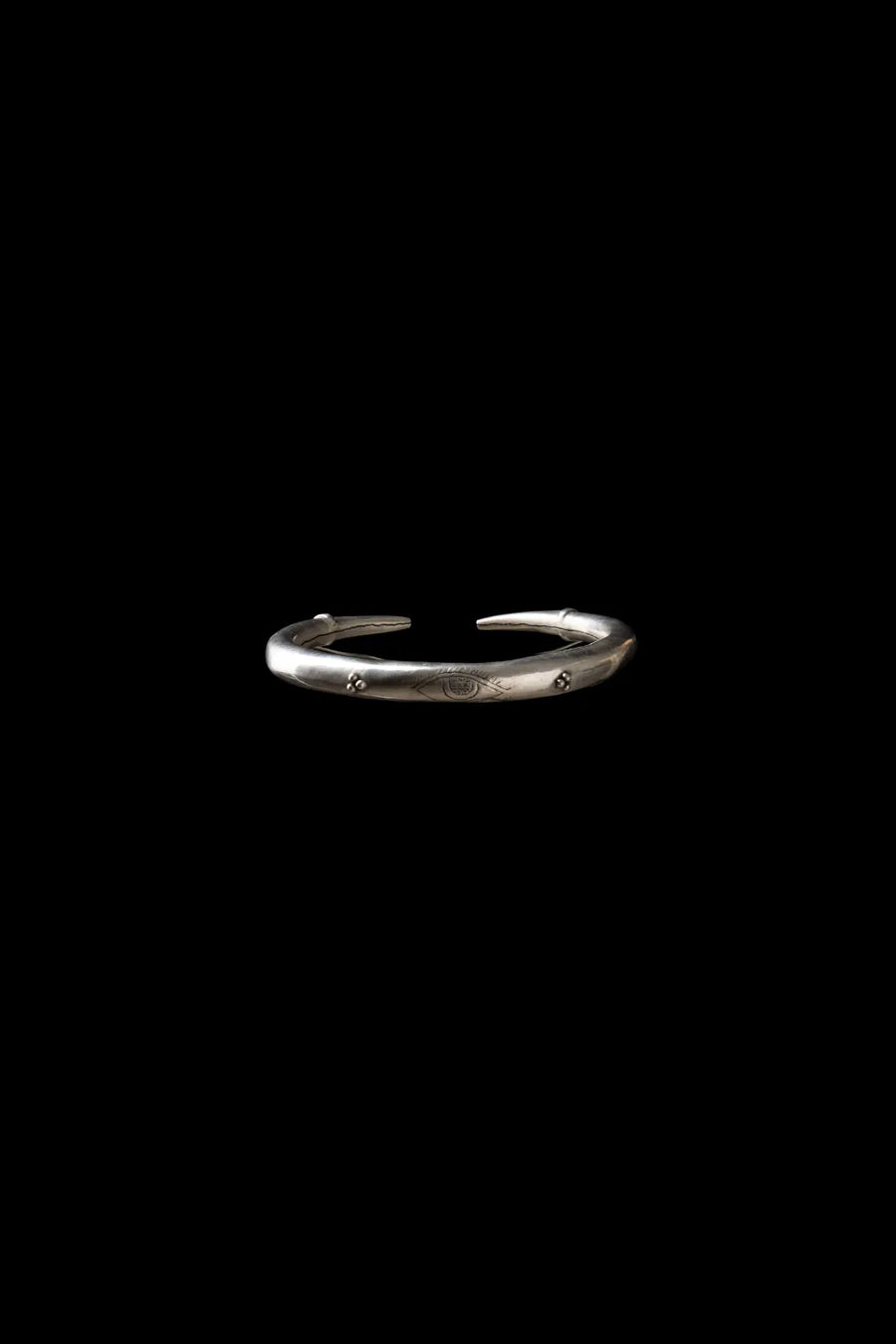Vigil Choker in sterling silver, product photo on black – neck pieces, Bhavya Ramesh