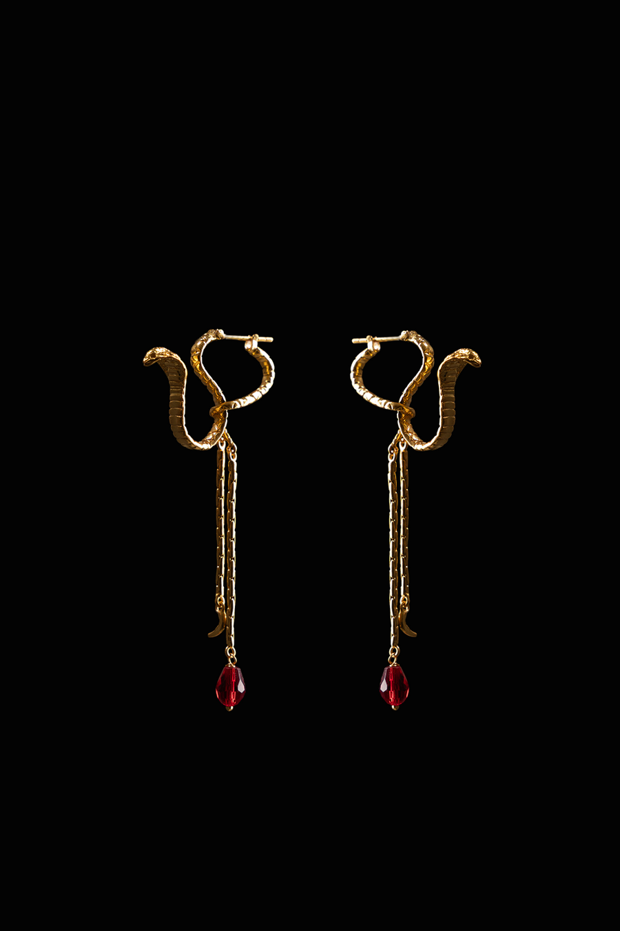 Ward Earrings in sterling silver, product photo on black – earrings, Bhavya Ramesh