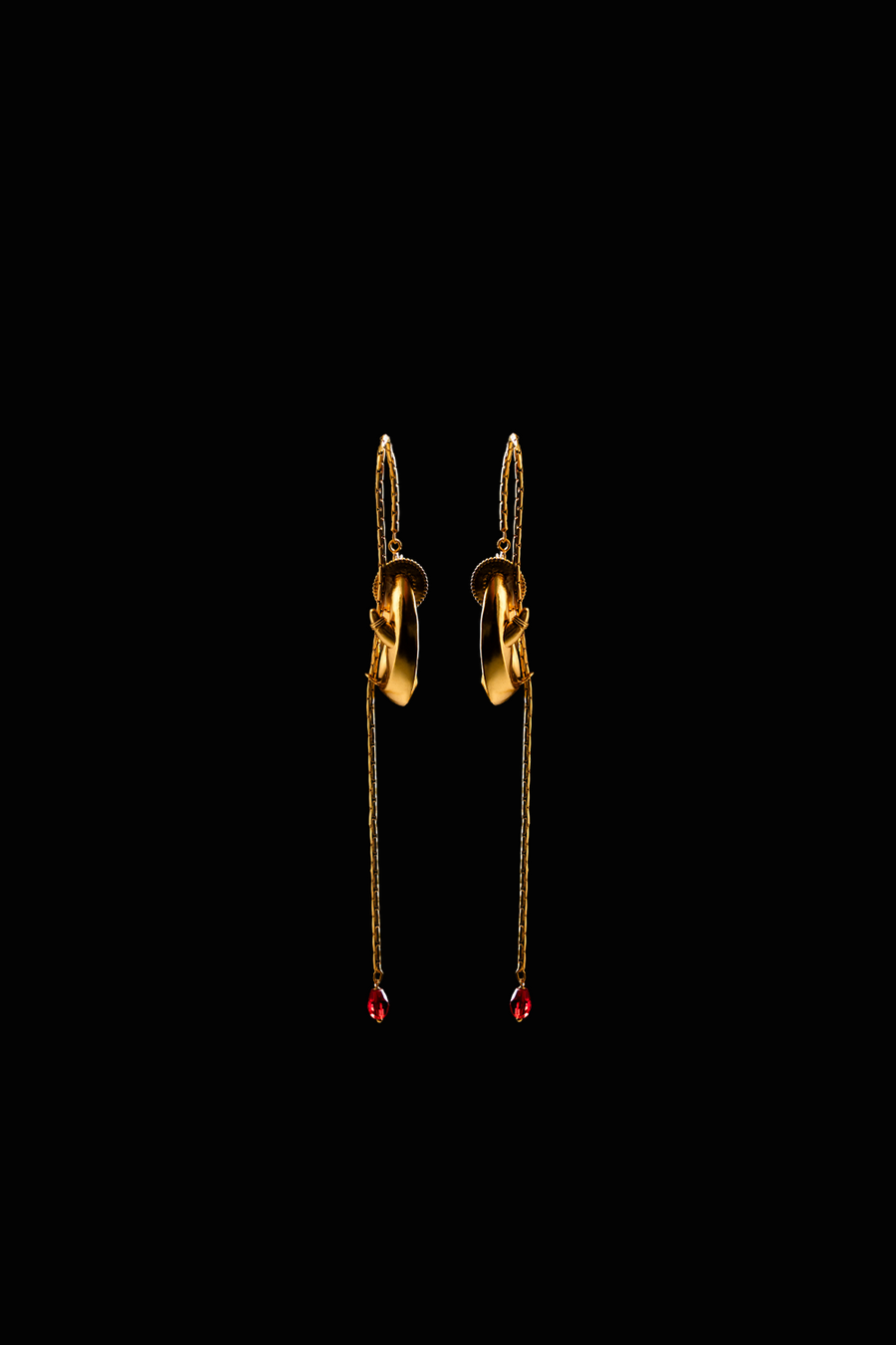 Viper Earrings in sterling silver, product photo on black – earrings, Bhavya Ramesh