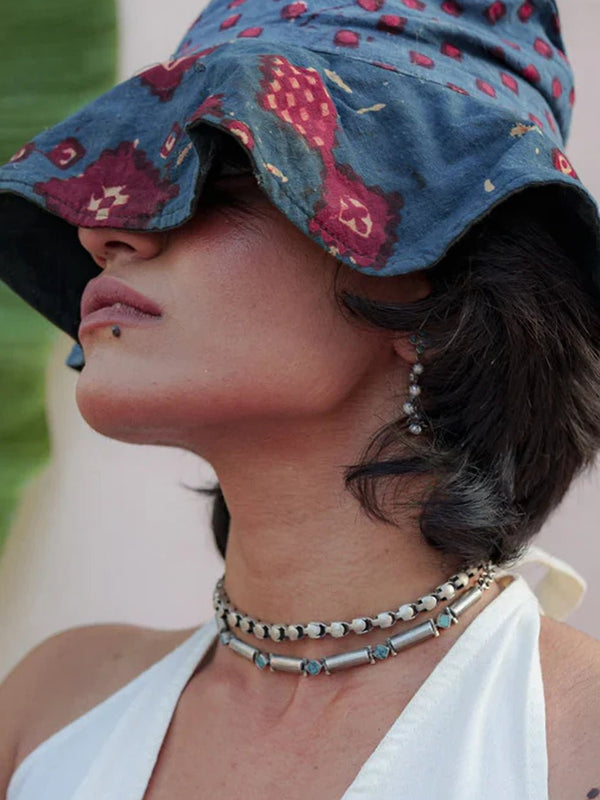 Entwine Choker in sterling silver, worn by a model – neck pieces, Bhavya Ramesh