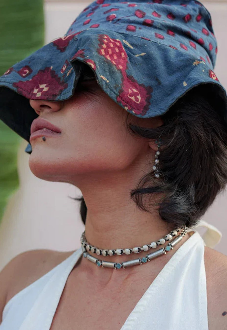 Entwine Choker in sterling silver, worn by a model – neck pieces, Bhavya Ramesh