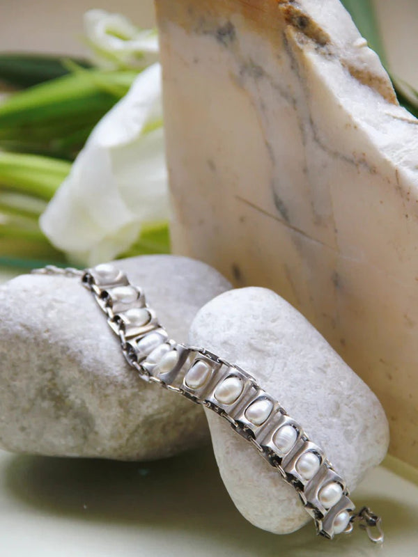 Eternal Bracelet in sterling silver, worn by a model – wrist wear, Bhavya Ramesh