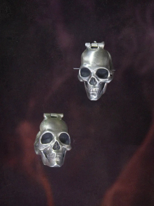 Asur Earring in 925 sterling silver, product photo on black – earrings, Bhavya Ramesh