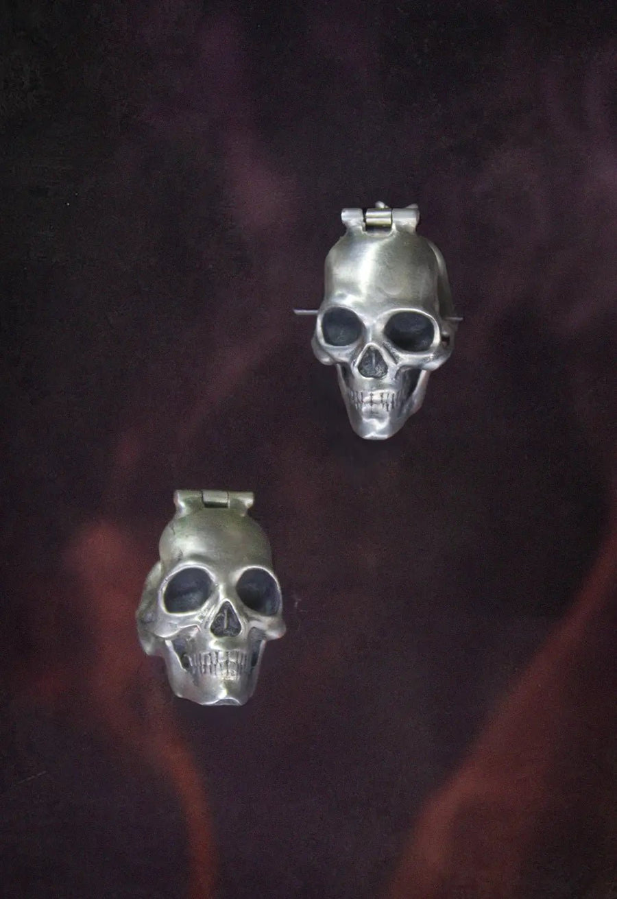 Asur Earring in 925 sterling silver, product photo on black – earrings, Bhavya Ramesh