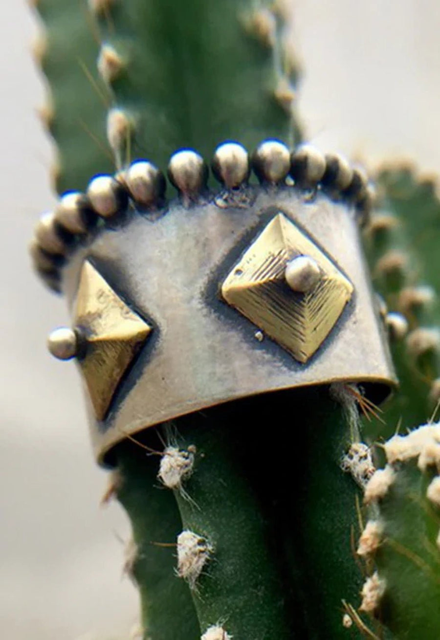 Believer Ring in sterling silver, worn by a model – rings, Bhavya Ramesh