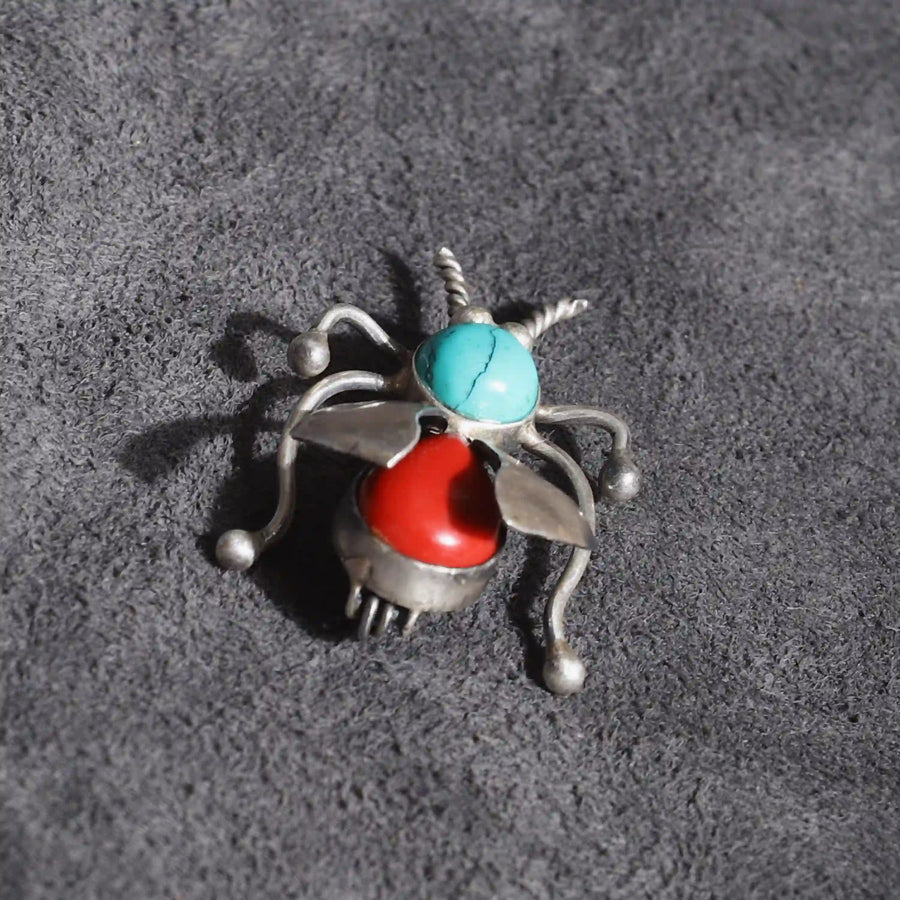Bug Brooch in 925 sterling silver, product photo on black – brooch, Bhavya Ramesh