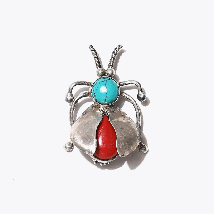 Bug Brooch in 925 sterling silver, product photo on black – brooch, Bhavya Ramesh