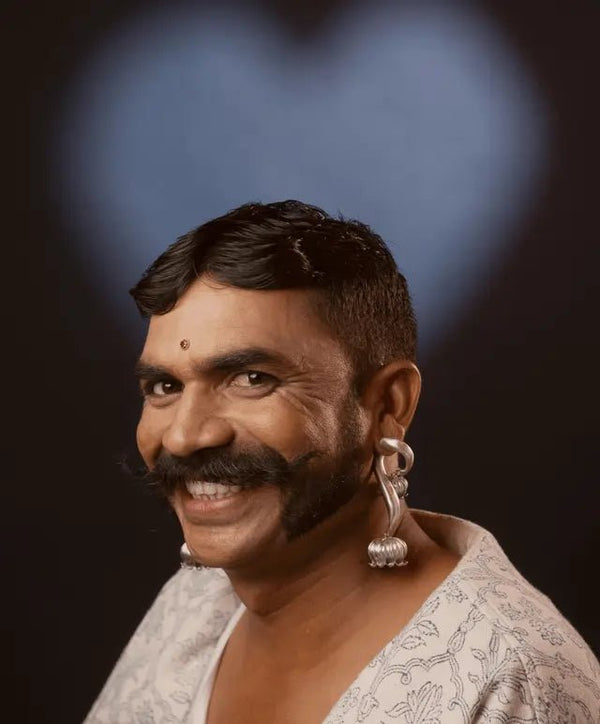 Cham Cham in 925 sterling silver, worn by a model – earrings, Bhavya Ramesh