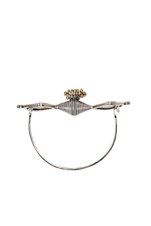 D Bangle in 925 sterling silver, product photo on black – bangle, Bhavya Ramesh