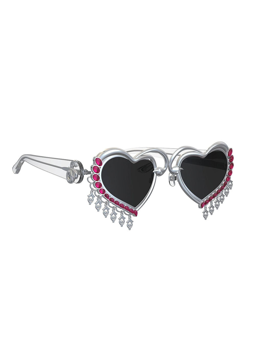 दिलDo Sunglasses in 925 sterling silver, product photo on black – sunglasses, Bhavya Ramesh