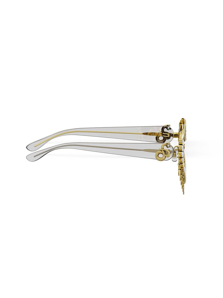 दिलDo Sunglasses in 18-carat gold plating on sterling silver, product photo on black – sunglasses, Bhavya Ramesh