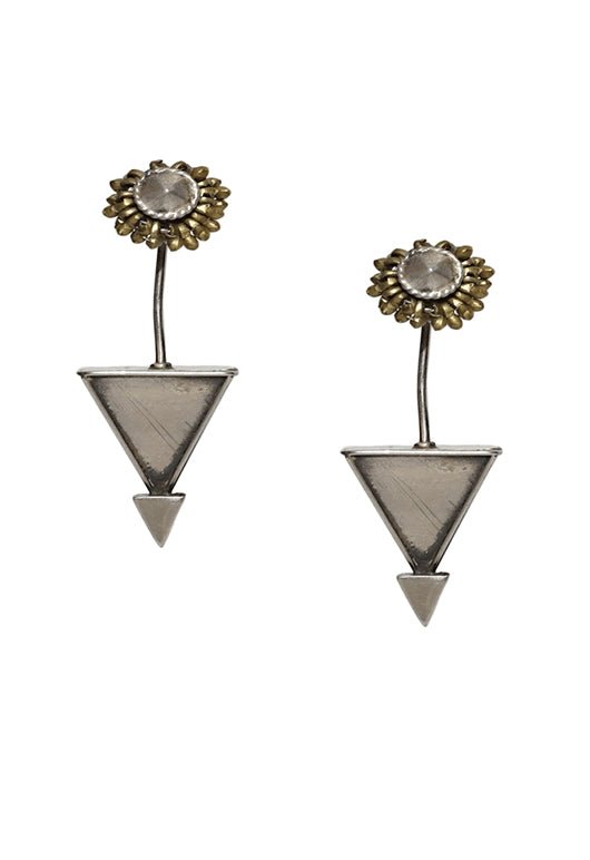 Eternal Flow Earring in 925 sterling silver, product photo on black – earrings, Bhavya Ramesh
