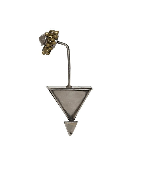 Eternal Flow Earring in 925 sterling silver, product photo on black – earrings, Bhavya Ramesh