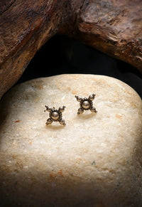 Boucle d'oreille quatre coins