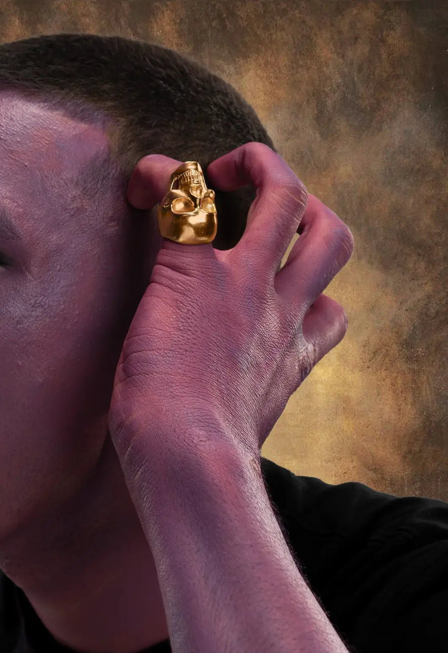 Heathen Ring in sterling silver, worn by a model – rings, Bhavya Ramesh