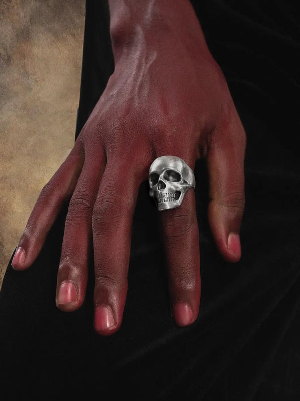 Heathen Ring in sterling silver, worn by a model – rings, Bhavya Ramesh