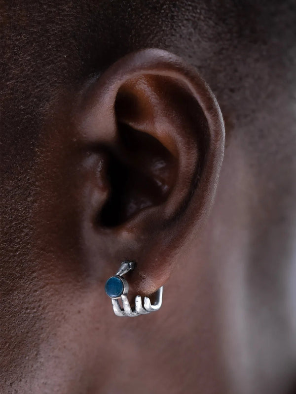 Hissvarna Earring in 925 sterling silver, worn by a model – earrings, Bhavya Ramesh