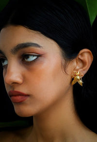 Boucles d'oreilles mouche maison