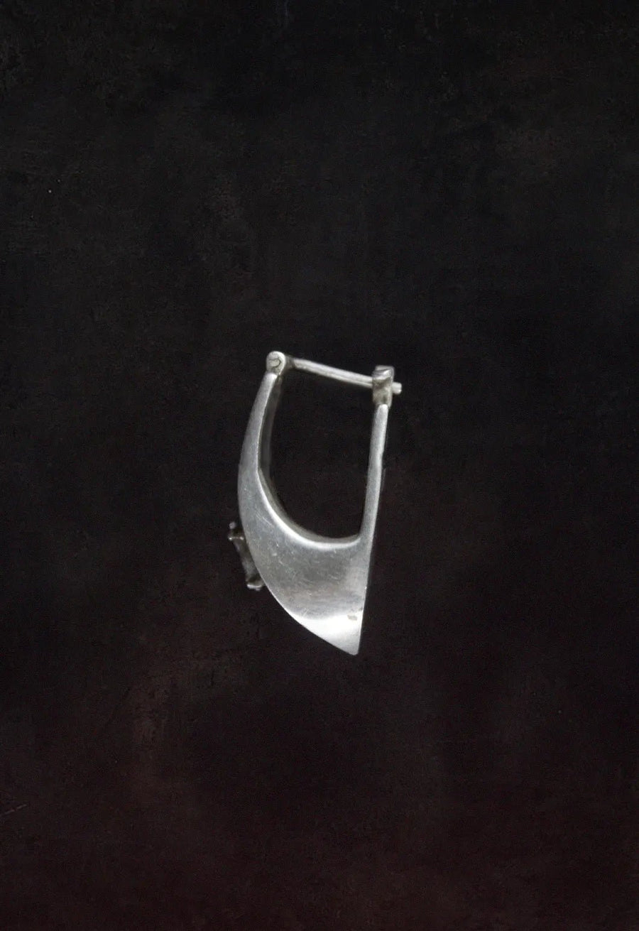 In-graved Earring in 925 sterling silver, product photo on black – earrings, Bhavya Ramesh