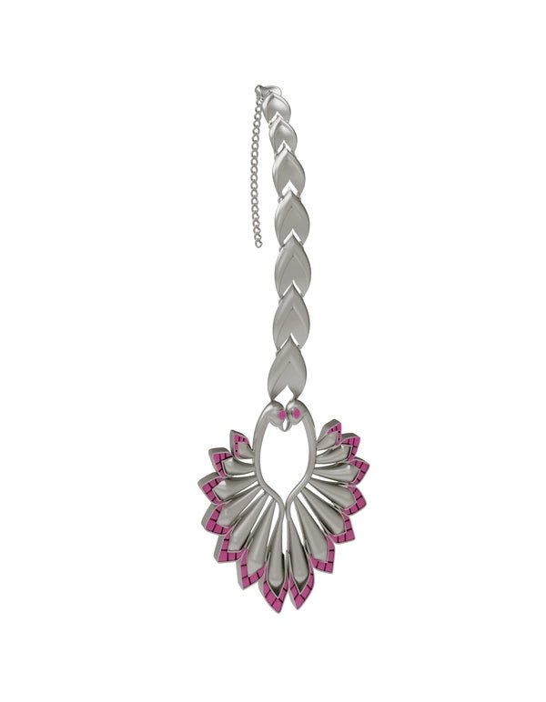 Jamoon Earclimbers in sterling silver, product photo on black – earrings, Bhavya Ramesh