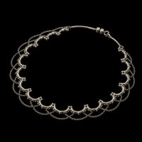 Kinari Anklet in 925 sterling silver, product photo on black – anklet, Bhavya Ramesh
