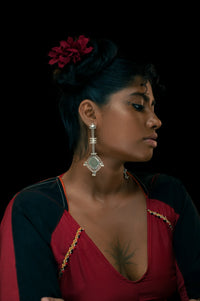 Kite Earrings in 925 sterling silver, worn by a model – earrings, Bhavya Ramesh