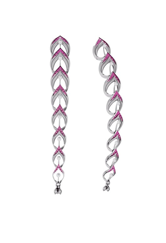 Modak Hairdrip in 925 sterling silver, product photo on black – maang tika, Bhavya Ramesh