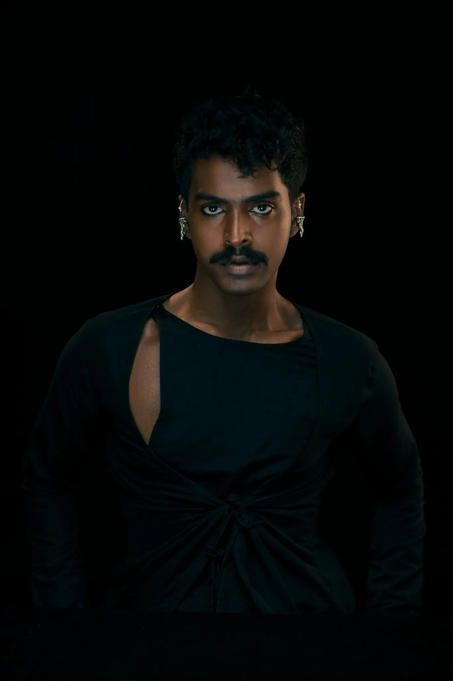 Murmur Ear Clip in 925 sterling silver, worn by a model – ear clips, Bhavya Ramesh
