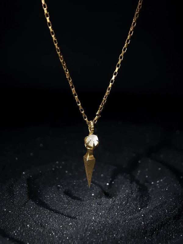 Nagarasa Neckpiece in 18-carat gold plating on sterling silver, product photo on black – neck pieces, Bhavya Ramesh