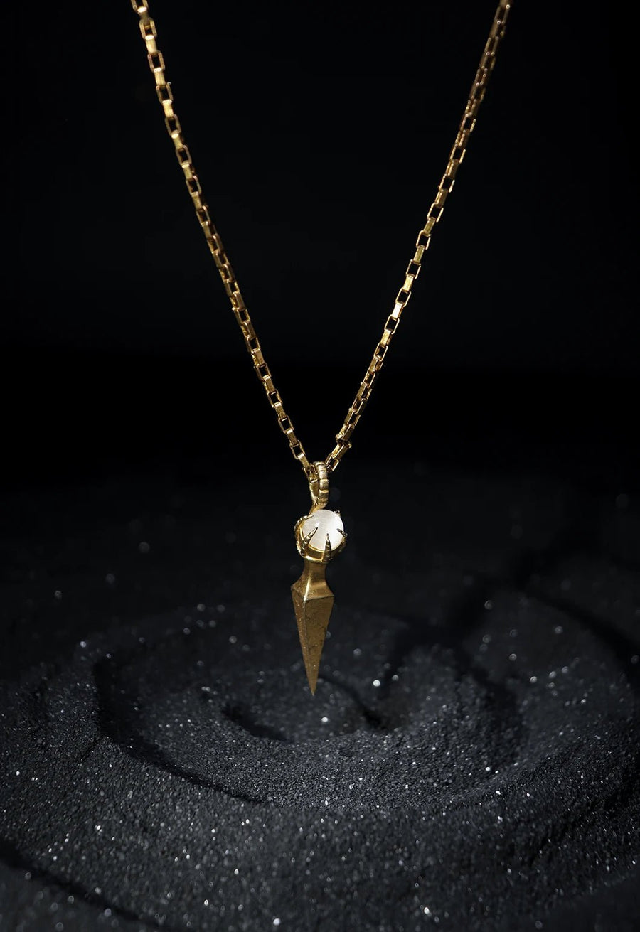 Nagarasa Neckpiece in 18-carat gold plating on sterling silver, product photo on black – neck pieces, Bhavya Ramesh