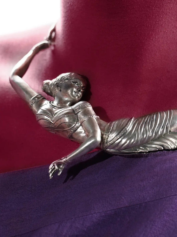 NityaNirvana in 925 sterling silver, product photo on black – neck pieces, Bhavya Ramesh