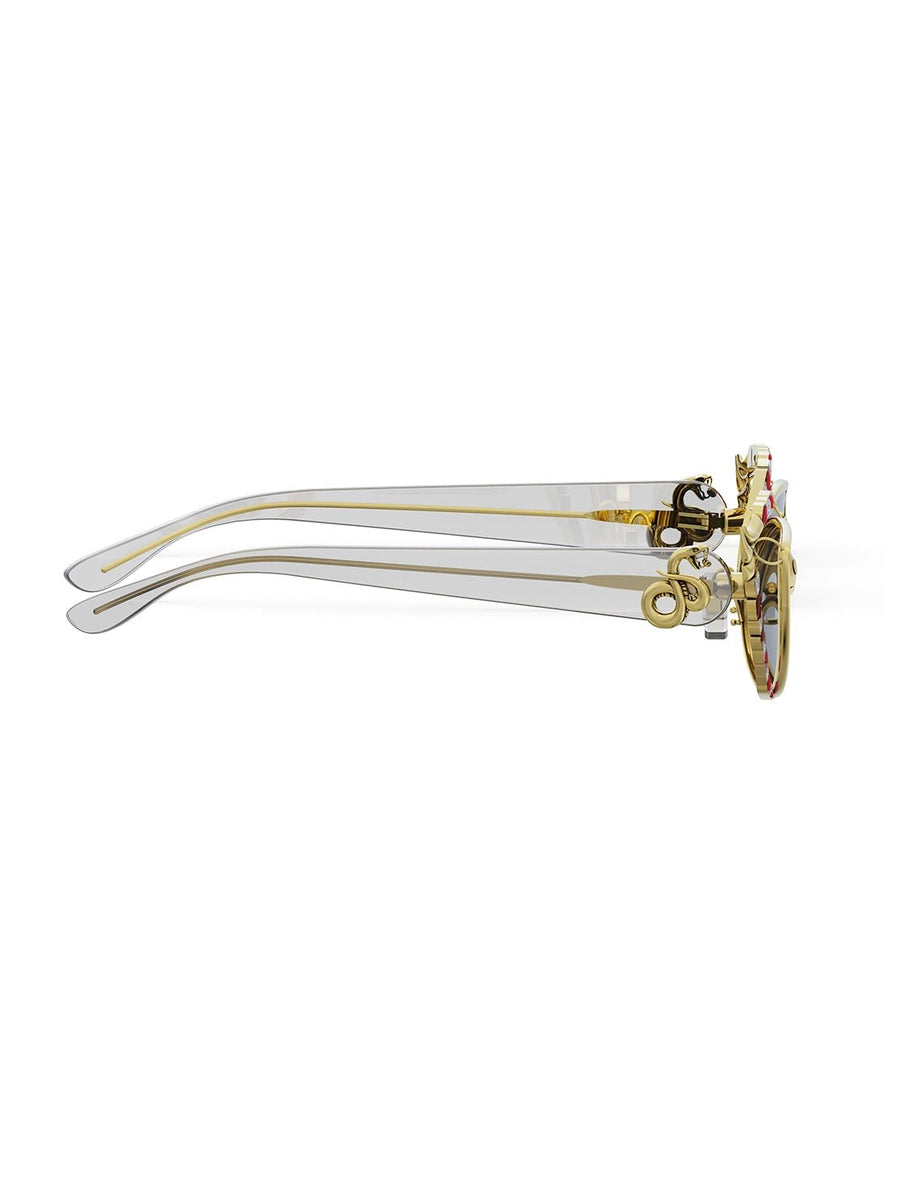 Notorious B.U.G Sunglasses in 18-carat gold plating on sterling silver, product photo on black – sunglasses, Bhavya Ramesh