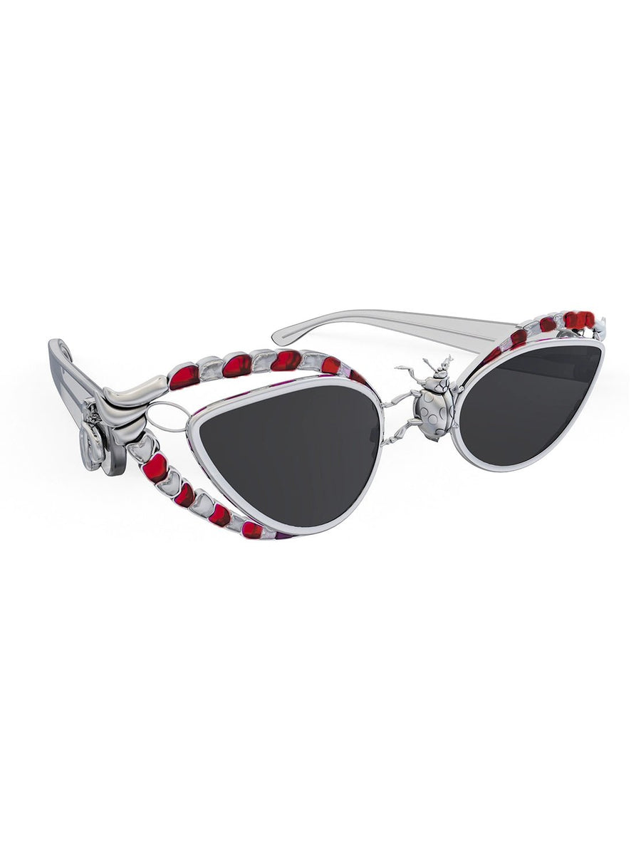 Notorious B.U.G Sunglasses in 925 sterling silver, product photo on black – sunglasses, Bhavya Ramesh