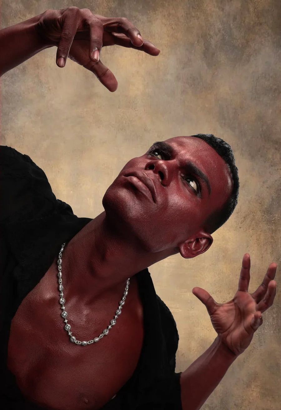 Oblivion Neckpiece in 925 sterling silver, worn by a model – neck pieces, Bhavya Ramesh